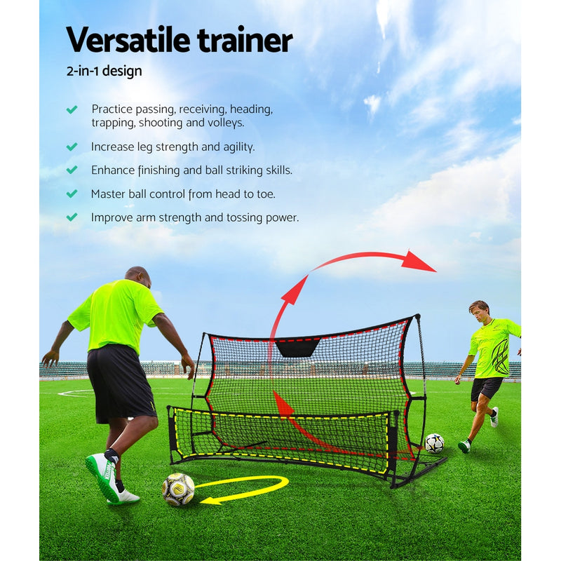 Dealsmate  Portable Soccer Rebounder Net Volley Training Football Goal Trainer XL