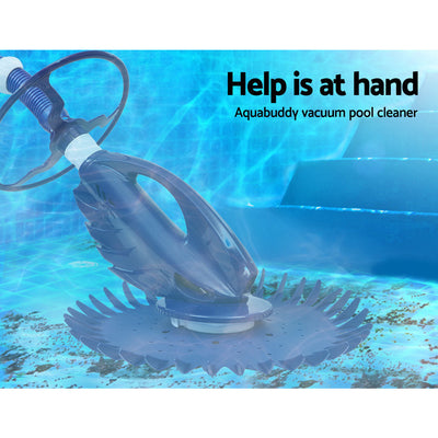 Dealsmate Aquabuddy Pool Cleaner Automatic Swimming Floor Climb Wall Vacuum 10M Hose