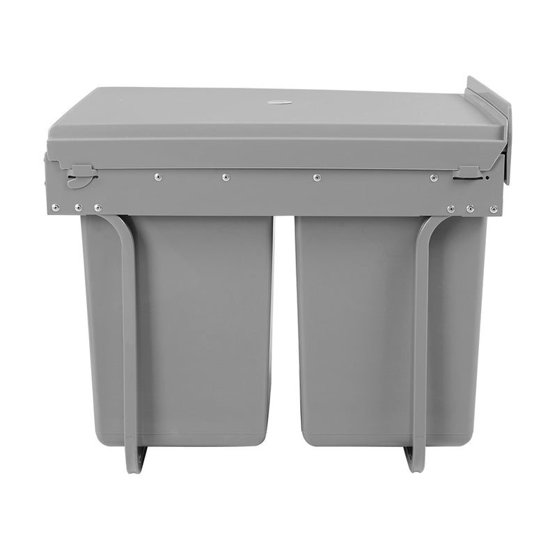Dealsmate Cefito 2x20L Pull Out Bin - Grey