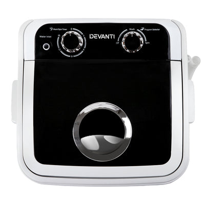 Dealsmate Devanti 4.6KG Mini Portable Washing Machine - Black