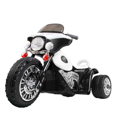 Dealsmate  Kids Electric Ride On Patrol Police Car Harley-Inspired 6V Black