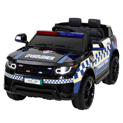 Dealsmate  Kids Ride On Car Inspired Patrol Police Electric Powered Toy Cars Black