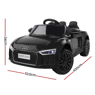 Dealsmate Kids Ride On Car Audi R8 Licensed Sports Electric Toy Cars Black