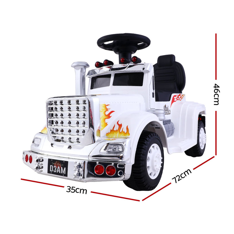 Dealsmate  Kids Electric Ride On Car Truck Motorcycle Motorbike Toy Cars 6V White