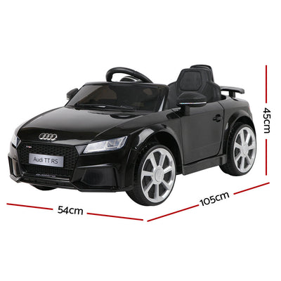 Dealsmate Kids Electric Ride On Car Audi Licensed TTRS Toy Cars Remote 12V Battery Black