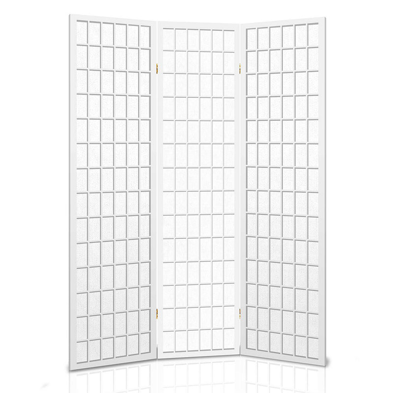 Dealsmate  3 Panel Room Divider Screen 131x179cm White