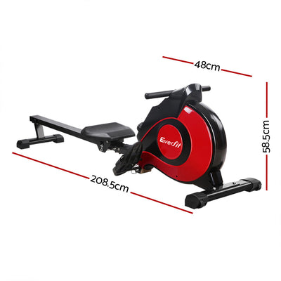 Dealsmate  Rowing Machine Rower Magnetic Resistance Exercise Gym Home Cardio Red