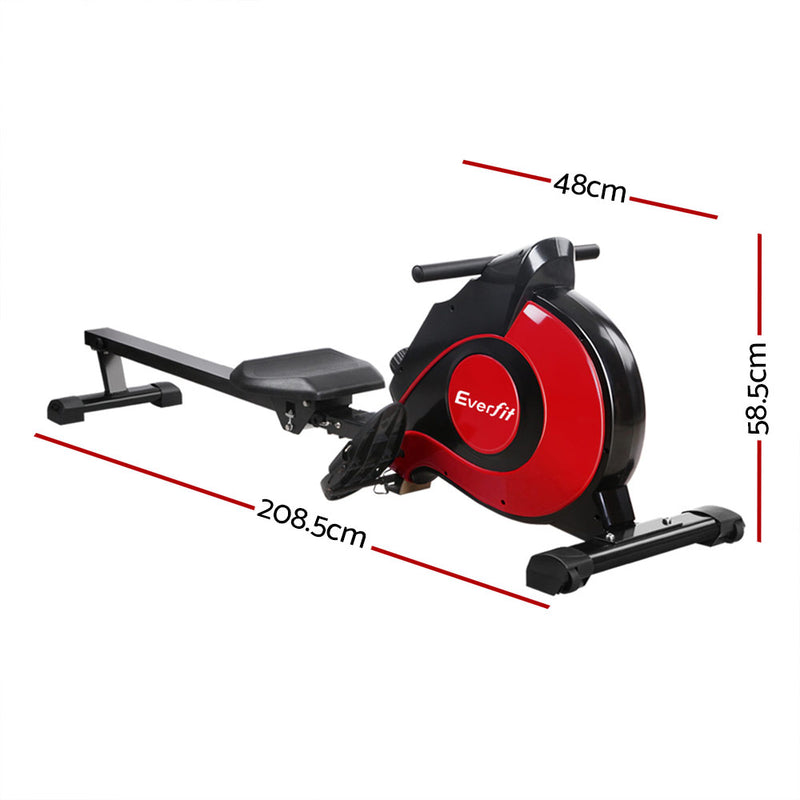 Dealsmate  Rowing Machine Rower Magnetic Resistance Exercise Gym Home Cardio Red