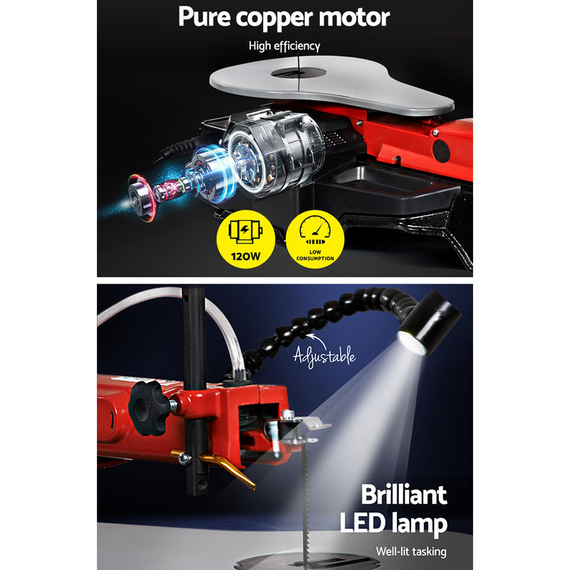 Dealsmate  16 120W Scroll Saw Blades Variable Speed Saws Electric Lamps Scrollsaw