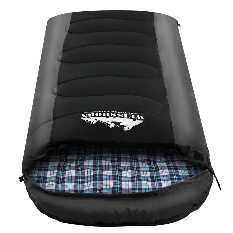 Dealsmate Weisshorn Sleeping Bag Camping Hiking Tent Winter Thermal Comfort 0 Degree Black