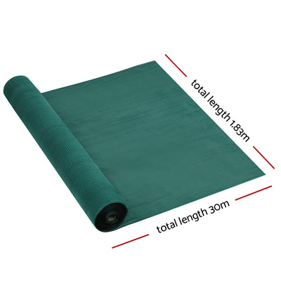 Dealsmate Instahut 30% Shade Cloth 1.83x30m Shadecloth Wide Heavy Duty Green