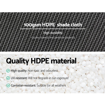 Dealsmate Instahut 50% Shade Cloth 3.66x30m Shadecloth Wide Heavy Duty White