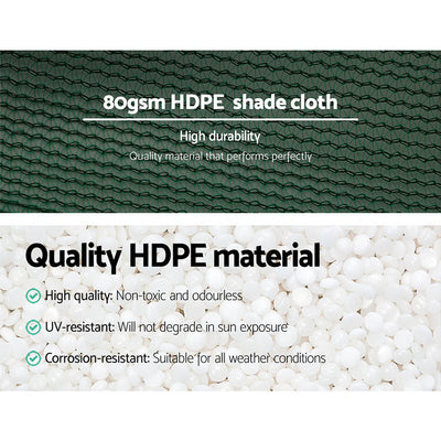 Dealsmate Instahut 30% Shade Cloth 3.66x30m Shadecloth Wide Heavy Duty Green