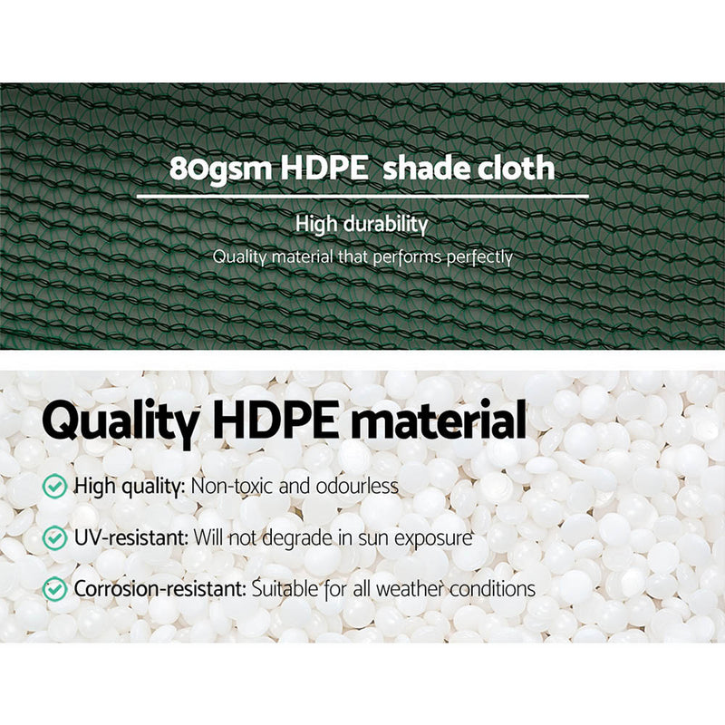 Dealsmate Instahut 30% Shade Cloth 3.66x30m Shadecloth Wide Heavy Duty Green