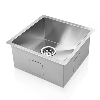 Dealsmate Cefito 51cm x 45cm Stainless Steel Kitchen Sink Under/Top/Flush Mount Silver