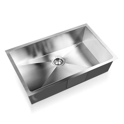 Dealsmate Cefito 70cm x 45cm Stainless Steel Kitchen Sink Under/Top/Flush Mount Silver