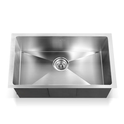 Dealsmate Cefito 70cm x 45cm Stainless Steel Kitchen Sink Under/Top/Flush Mount Silver