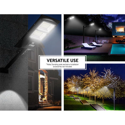 Dealsmate LED Solar Street Flood Light Motion Sensor Remote Outdoor Garden Lamp Lights 120W