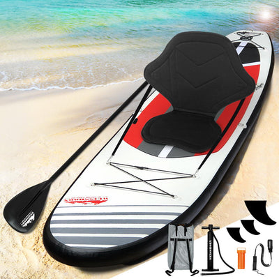 Dealsmate Weisshorn Stand Up Paddle Boards 11' Inflatable SUP Surfboard Paddleboard Kayak Red