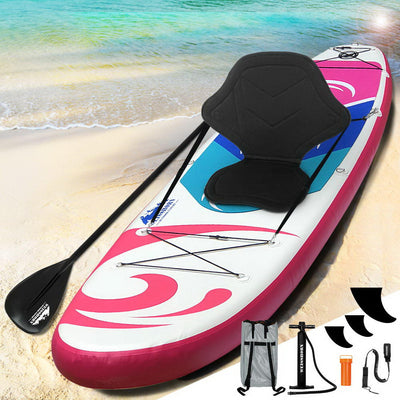 Dealsmate Weisshorn Stand Up Paddle Boards 11' Inflatable SUP Surfboard Paddleboard Kayak Pink