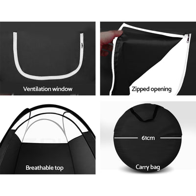 Dealsmate Portable Pop Up Tanning Tent - Black