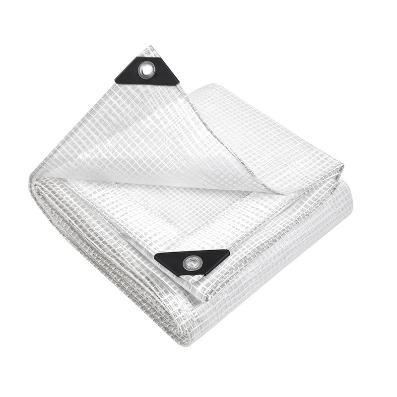 Dealsmate Instahut 2x3m Tarp Camping Tarps Poly Tarpaulin Heavy Duty Cover 135gsm Clear