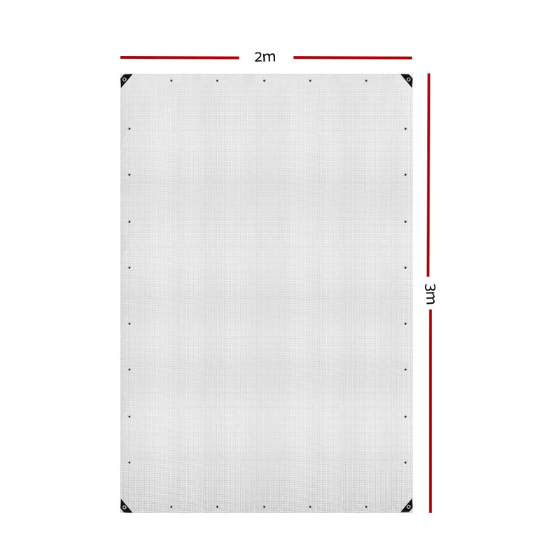 Dealsmate Instahut 2x3m Tarp Camping Tarps Poly Tarpaulin Heavy Duty Cover 135gsm Clear