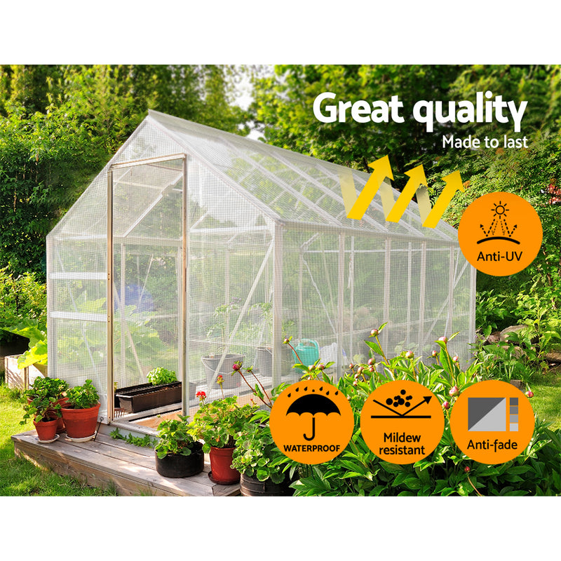 Dealsmate Instahut 2x3m Tarp Camping Tarps Poly Tarpaulin Heavy Duty Cover 135gsm Clear