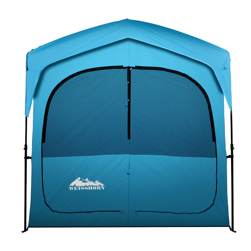 Dealsmate Weisshorn Pop Up Camping Shower Tent Portable Toilet Outdoor Change Room Blue