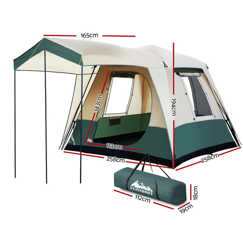 Dealsmate Weisshorn Instant Up Camping Tent 4 Person Pop up Tents Family Hiking Dome Camp