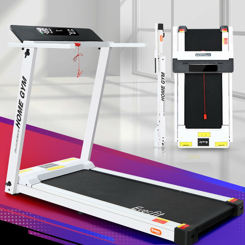 Dealsmate  Treadmill Electric Home Gym Fitness Excercise Fully Foldable 450mm White