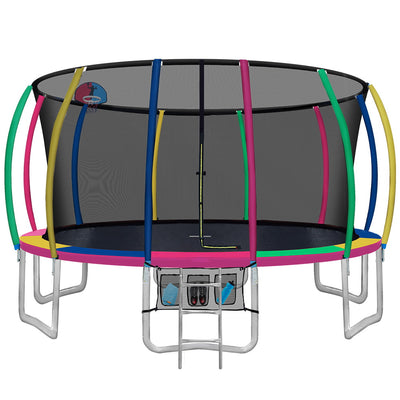 Dealsmate  16FT Trampoline for Kids w/ Ladder Enclosure Safety Net Rebounder Colors
