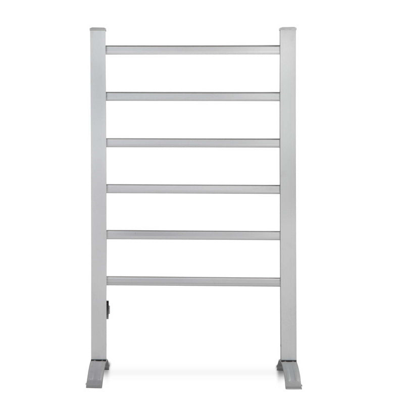 Dealsmate Devanti Electric Heated Towel Rail Rack 6 Bars with Timer Clothes Dry Warmer