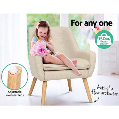 Dealsmate  Fabric Dining Armchair - Beige