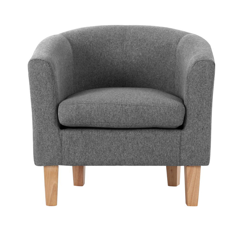 Dealsmate  Abby Fabric Armchair - Grey