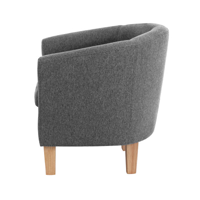 Dealsmate  Abby Fabric Armchair - Grey