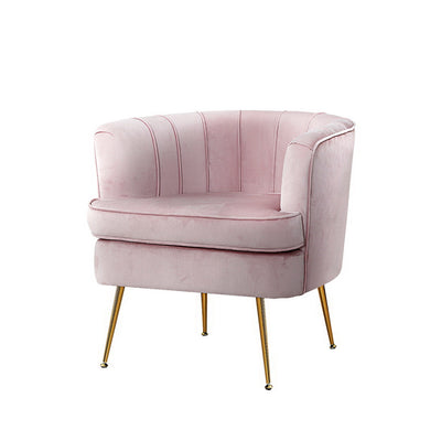 Dealsmate  Armchair Lounge Chair Accent Armchairs Sofa Chairs Velvet Pink Couch