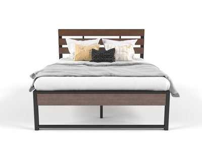 Dealsmate Ora Wooden and Metal Bed Frame Queen
