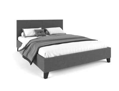 Dealsmate Pale Fabric Bed Frame - Charcoal King