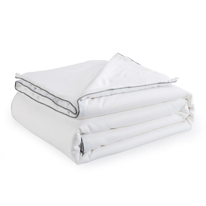 Dealsmate Royal Comfort 100% Silk Filled Eco-Lux Quilt 300GSM With 100% Cotton Cover - Double - White