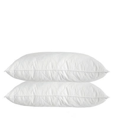Dealsmate Royal Comfort Luxury Bamboo Blend Quilted Pillow Twin Pack Extra Fill Support
