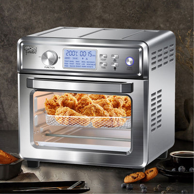 Dealsmate Kitchen Couture 24 Litre Air Fryer Multifunctional LCD Digital Display Silver