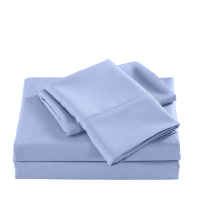 Dealsmate Casa Decor 2000 Thread Count Bamboo Cooling Sheet Set Ultra Soft Bedding - Double - Light Blue