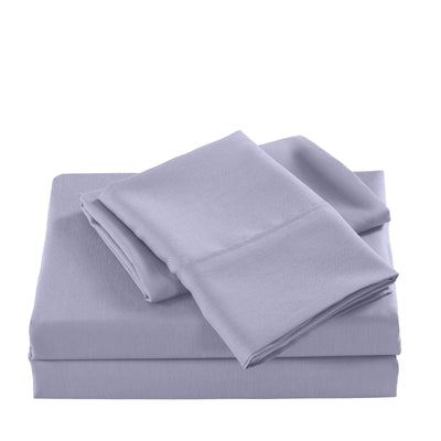 Dealsmate Casa Decor 2000 Thread Count Bamboo Cooling Sheet Set Ultra Soft Bedding - Double - Lilac Grey