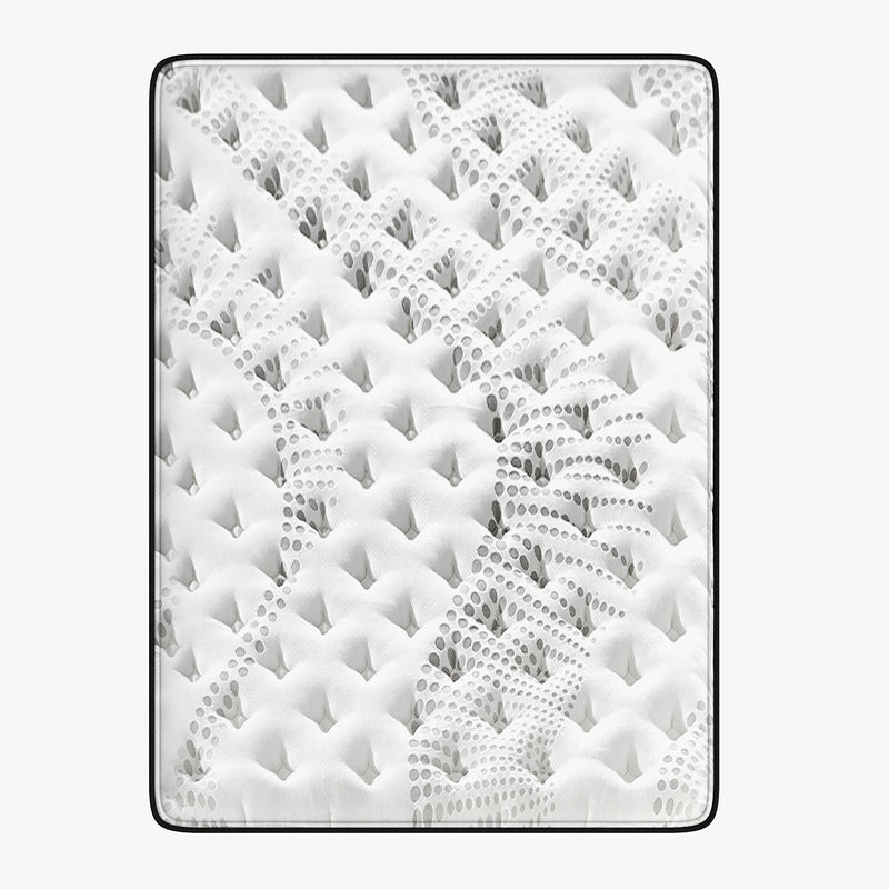 Dealsmate Luxopedic Pocket Spring Mattress 5 Zone 32CM Euro Top Memory Foam Medium Firm - Queen - White  Grey