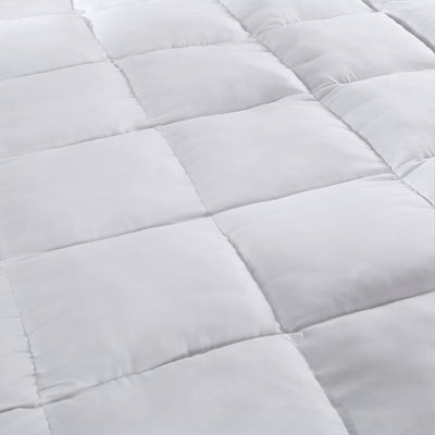 Dealsmate Royal Comfort 1000GSM Luxury Bamboo Fabric Gusset Mattress Pad Topper Cover - Double - White