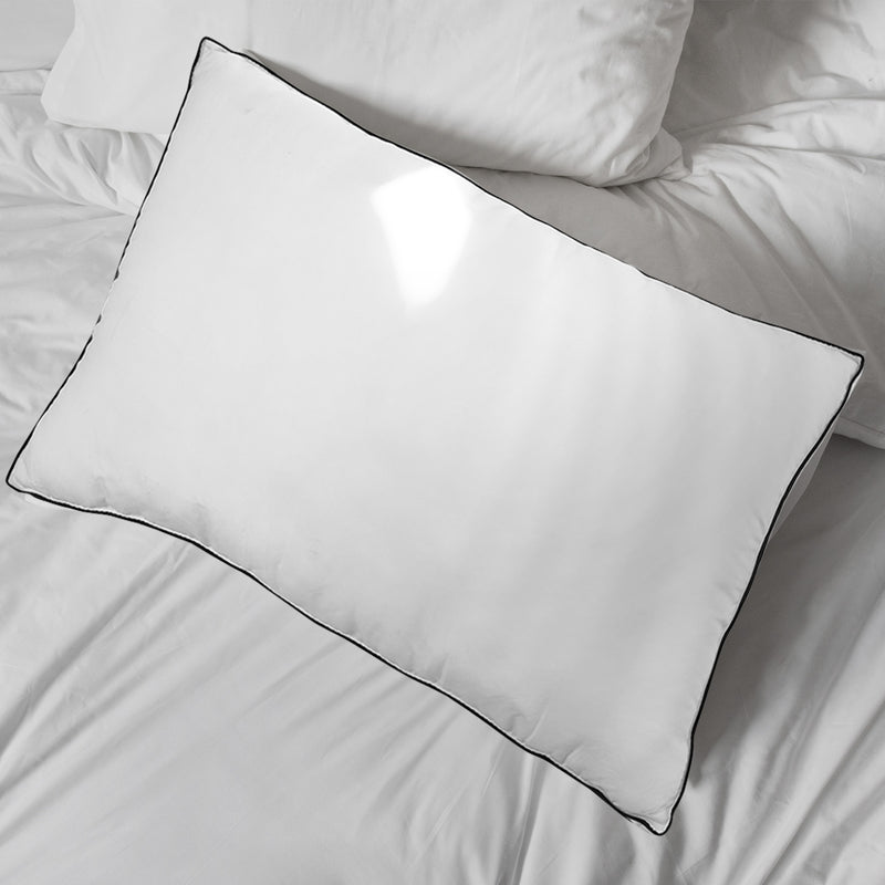 Dealsmate Casa Decor Silk Blend Pillow Hypoallergenic Gusset Cotton Cover Twin Pack