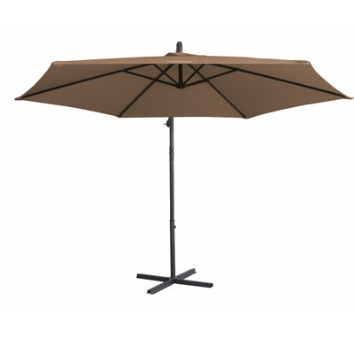 Dealsmate Milano 3M Outdoor Umbrella Cantilever With Protective Cover Patio Garden Shade - Latte
