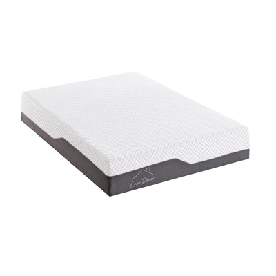 Dealsmate Casa Decor Memory Foam Luxe Hybrid Mattress Cool Gel 25cm Depth Medium Firm - Single - White  Charcoal Grey
