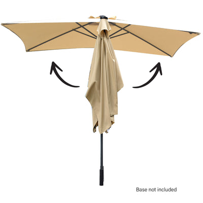 Dealsmate Arcadia Furniture Umbrella 3 Metre Umbrella with Solar LED Lights Garden Yard - Beige